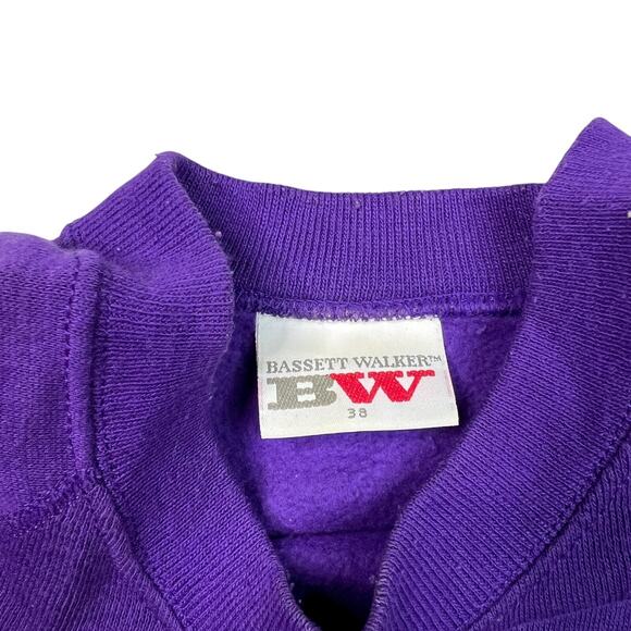 Vintage 90s Red Hat Society Rhinestones Crewneck Sweatshirt Purple Womens Medium - Picture 4 of 4